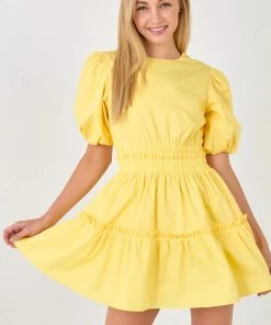 Wanderlust By Abby Poplin Cut-Out Mini Dress NEW