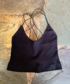 Wanderlust By Abby Seamless Ribbed Elastic Spaghetti Brami