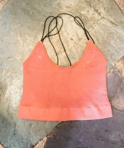 Wanderlust By Abby Seamless Ribbed Elastic Spaghetti Brami