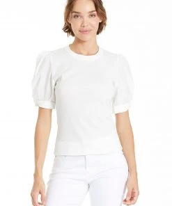 Wanderlust By Abby POPLIN SLEEVE TOP WHITE