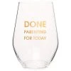 Wanderlust By Abby Done Parenting For Today Stemless Wine Glass NEW