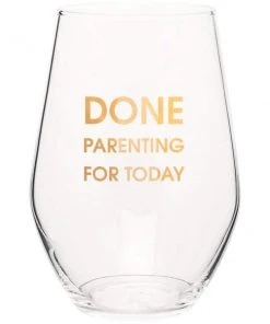 Wanderlust By Abby Done Parenting For Today Stemless Wine Glass NEW