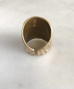 Mimosa Handcrafted Mimosa Alligator Skin Cuff Ring