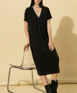 Wanderlust By Abby NEW V-Neck Dolman Midi Dress