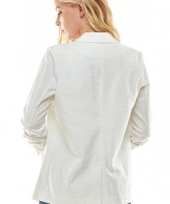 Wanderlust By Abby NEW White Linen Blazer