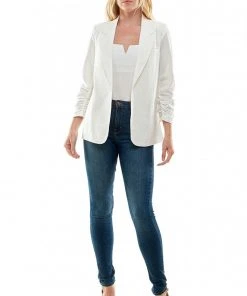 Wanderlust By Abby NEW White Linen Blazer