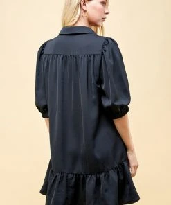 Wanderlust By Abby NEW Satin Collared Dress 5 Wanderlust By Abby NEW Satin Collared Dress