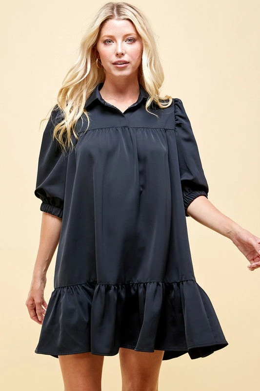 Wanderlust By Abby NEW Satin Collared Dress 3 Wanderlust By Abby NEW Satin Collared Dress