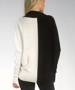 Wanderlust By Abby NEW Mock Neck Color Block Sweater
