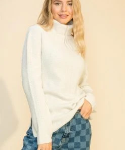 Wanderlust By Abby Turtleneck High Low Sweater NEW