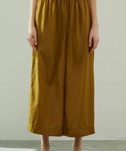 Wanderlust By Abby Satin Wide Leg Pants