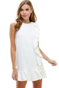 Wanderlust By Abby NEW Shift Dress With Ruffle