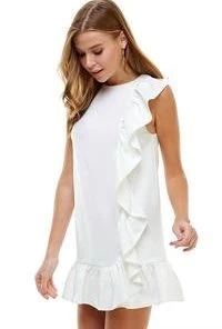 Wanderlust By Abby NEW Shift Dress With Ruffle