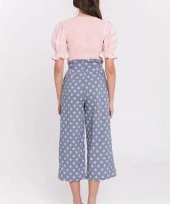 Wanderlust By Abby Dot Print Pleated Pants