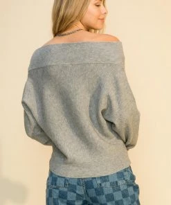 Wanderlust By Abby Sweet Like Sugar Off Shoulder Sweater NEW
