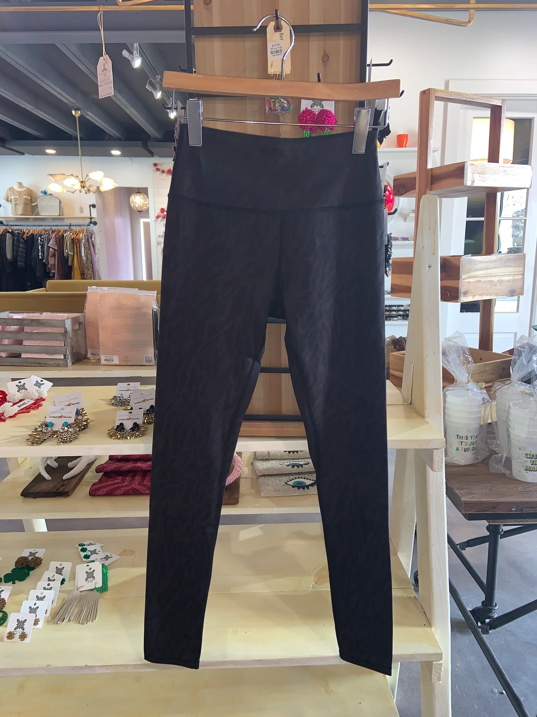 Wanderlust By Abby Black Animal Print Leggings NEW 3 Wanderlust By Abby Black Animal Print Leggings NEW