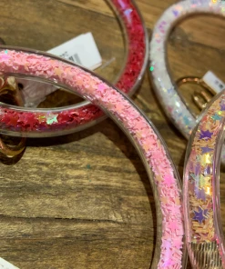 Wanderlust By Abby Glitter Star Key Ring Bracelets NEW