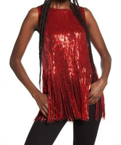 Wanderlust By Abby NEW Show Stopper Sequin Fringe Top