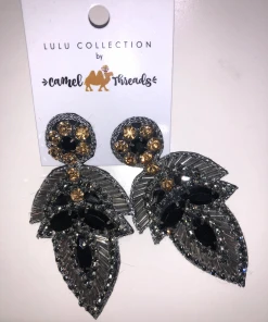 Wanderlust By Abby Beaded Feather Earrings NEW