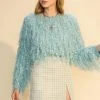 Wanderlust By Abby NEW Fuzzy Fringe Crop Sweater 1 Wanderlust By Abby NEW Fuzzy Fringe Crop Sweater