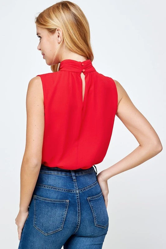 Wanderlust By Abby High Neck Shirred Sleeveless Bodysuit 4 Wanderlust By Abby High Neck Shirred Sleeveless Bodysuit