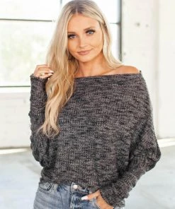 Wanderlust By Abby SALE Melange Off The Shoulder Top