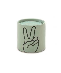 Wanderlust By Abby Impressions 5.75 Oz. Mint Ceramic With "Peace" Lavender & Thyme NEW
