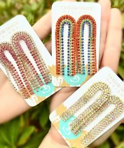 Taylor Shaye Designs NEW Rhinestone Chain Tassel Drops