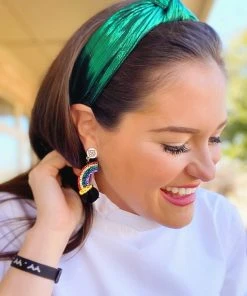 Wanderlust By Abby Knotted Green Metallic Headband NEW