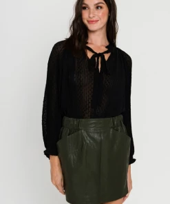 Wanderlust By Abby Faux Leather Mini Skirt