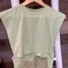Wanderlust By Abby Smocked Waist T-Shirt NEW