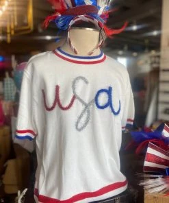 Queen Of Sparkles USA Short Sleeve Tee