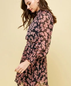 Wanderlust By Abby NEW Mock Neck Floral Dress