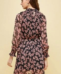 Wanderlust By Abby NEW Mock Neck Floral Dress