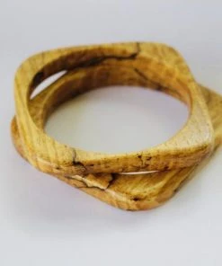NEW Beneath The Bark - Square Bangle - Spalted Pecan