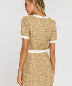 Wanderlust By Abby Metallic Tweed Top SALE