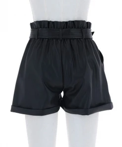Wanderlust By Abby NEW Vegan Leather Belted Shorts