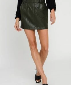 Wanderlust By Abby Faux Leather Mini Skirt