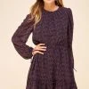 Wanderlust By Abby SALE Ditsy Floral Long Sleeve Draw String Wrist Dress