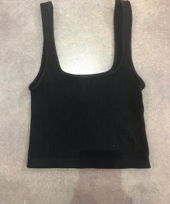 Wanderlust By Abby Sleeveless Ribbed Crop Top NEW