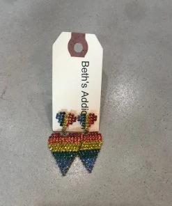 Wanderlust By Abby Rainbow Heart Earrings