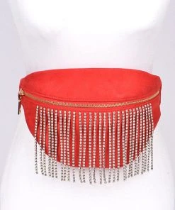 Wanderlust By Abby Fringed Rhinestone Fanny Pack NEW
