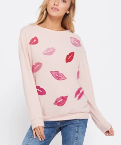 Wanderlust By Abby Lip Sweatshirt NEW