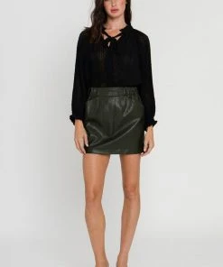 Wanderlust By Abby Faux Leather Mini Skirt