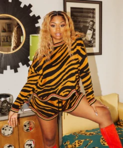 Queen Of Sparkles Knit Tiger Sweater NEW