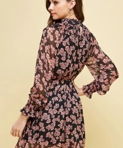 Wanderlust By Abby NEW Mock Neck Floral Dress