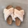Wanderlust By Abby Seasons Fur Slides Cream SALE 2 Wanderlust By Abby Seasons Fur Slides Cream SALE