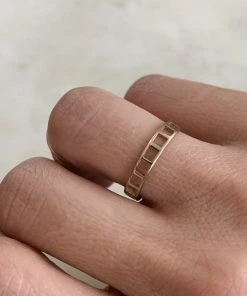 Mimosa Handcrafted Mimosa Grid Ring- 1 Row