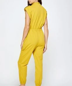 Wanderlust By Abby NEW High Neck Sleeveless Jumpsuit With Pockets