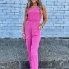 Wanderlust By Abby Smocked Knit Jumpsuit NEW